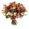 A vibrant bouquet featuring delicate pink and white flowers arranged beautifully.